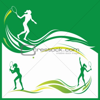 Woman tennis vector