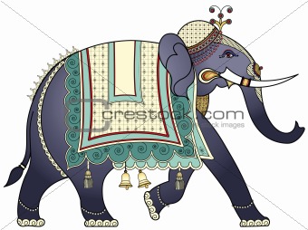 Decorated Indian elephant