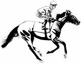 racing horse and jockey