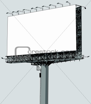 Vector illustration of a blank  billboard