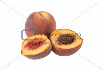 sweet peach isolated on white background
