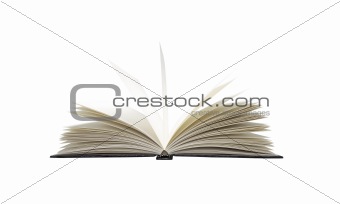 Open book isolated on the white background