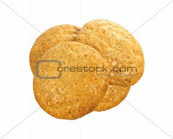 sweet tasty cookies isolated on white