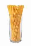Bunch of spaghetti isolated on the white background