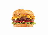 big tasty cheeseburger isolated on white background