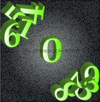 Abstract background with numbers