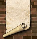 Antique paper scroll