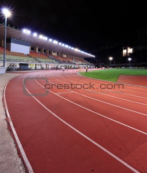 Running tracks in a stadium