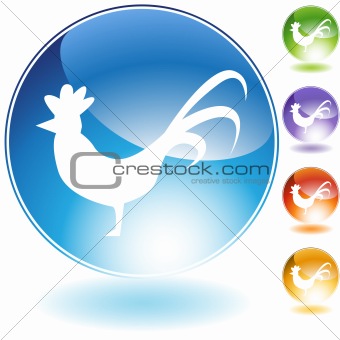 Rooster Crystal Icon