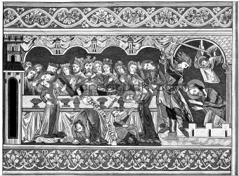 Feast of Herod Woodblock print 