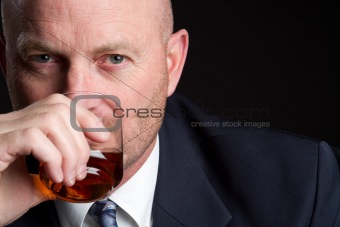 Man Drinking Alcohol