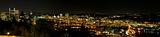 Portland Night Skyline along Willamette River Panorama