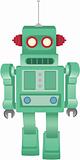 Retro Walking Green Toy Robot