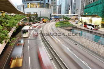speed evening traffic motion blur