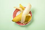 banana on plate