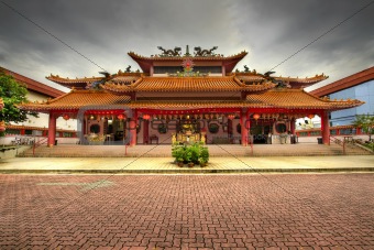Chinese Temple Paved Square