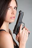 Woman Holding Gun