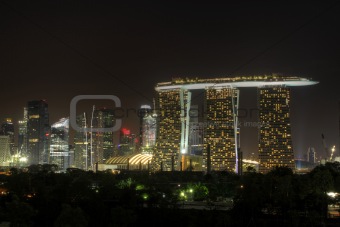 Singapore City Skyline at Night 3