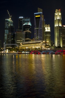 Singapore City Skyline at Night