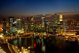 Singapore City Skyline at Dusk