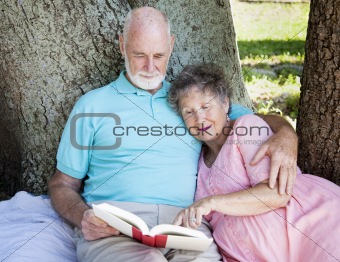 Beautiful Senior Couple Reading
