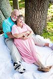 Romantic Seniors Outdoors