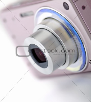Pink digital compact camera