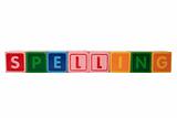 spelling in toy block letters