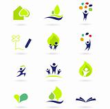 Nature, school and education icons