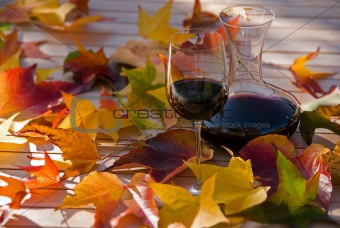 wine & leaves