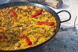 Cooking paella