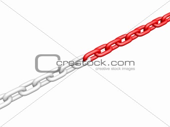 Close up view of links in the chain