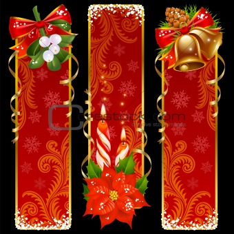Christmas and New Year vertical banners 11
