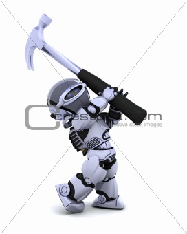 robot with hammer