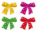 A set of colorful bows