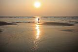 Golden Goa beach sunset