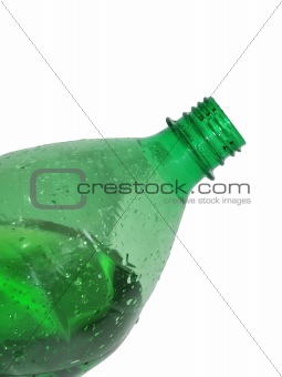 Sparkling water with drops isolated on white