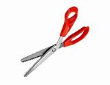 red scissor isolated on white background