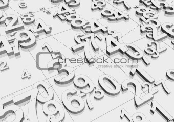 Chaotically placed numbers