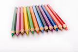 row of the colored pencils