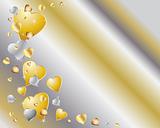 gold and silver hearts
