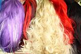 Colorful wigs for camouflage for carnival