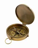 vintage brass compass