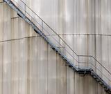 Stairs on oil silo