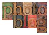 photoblog in letterpress wooden type