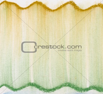 green and gold  pastel abstract