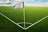 Corner flag on soccer field