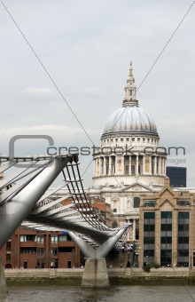 St Paul´s Cathedral and the Millennium Bridge