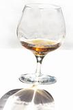 A crystal glass of cognac