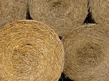 Background of hay bales